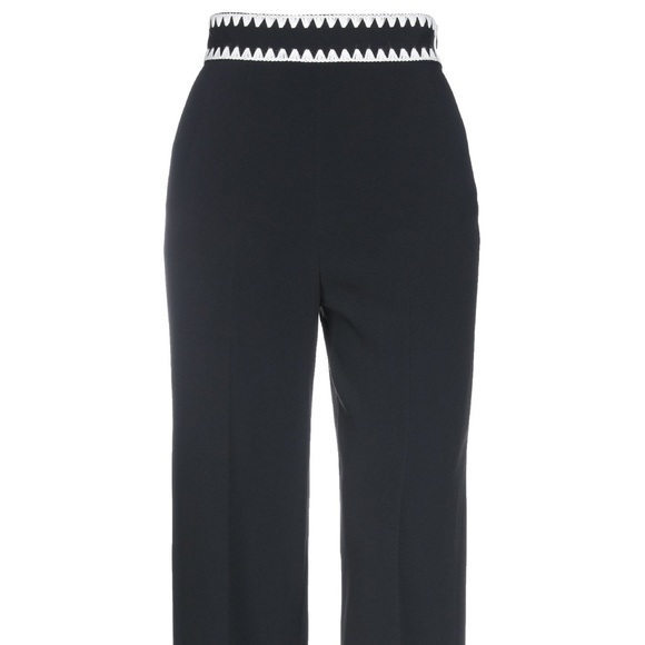 🔥🔥 Red Valentino black wide leg cropped trousers size 8-10 US /46 Italian 🔥🔥 - Picture 4 of 10